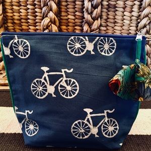 Pineapple or bicycle cosmetic bag